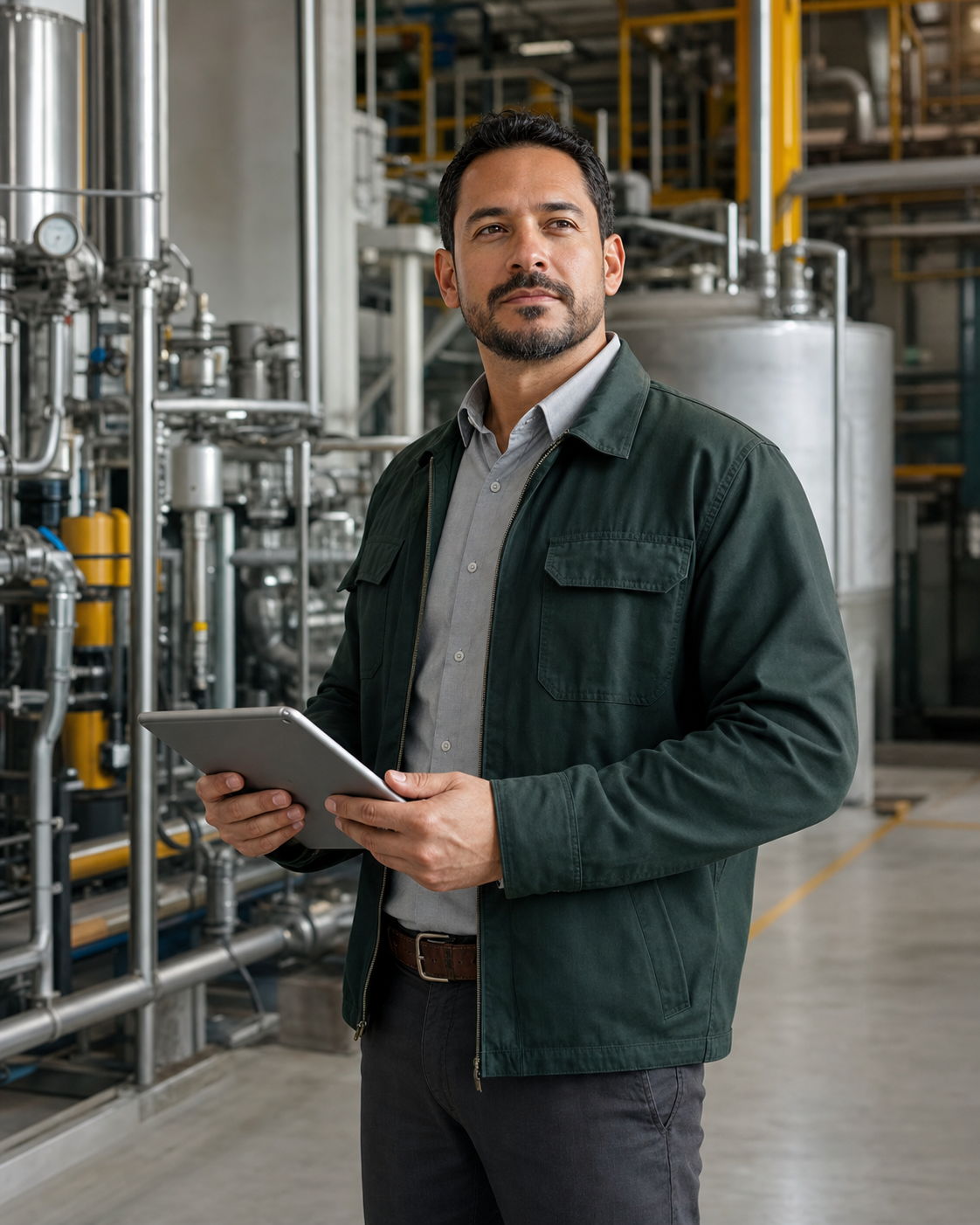 Consultor de ingeniería daezpro en una instalación industrial